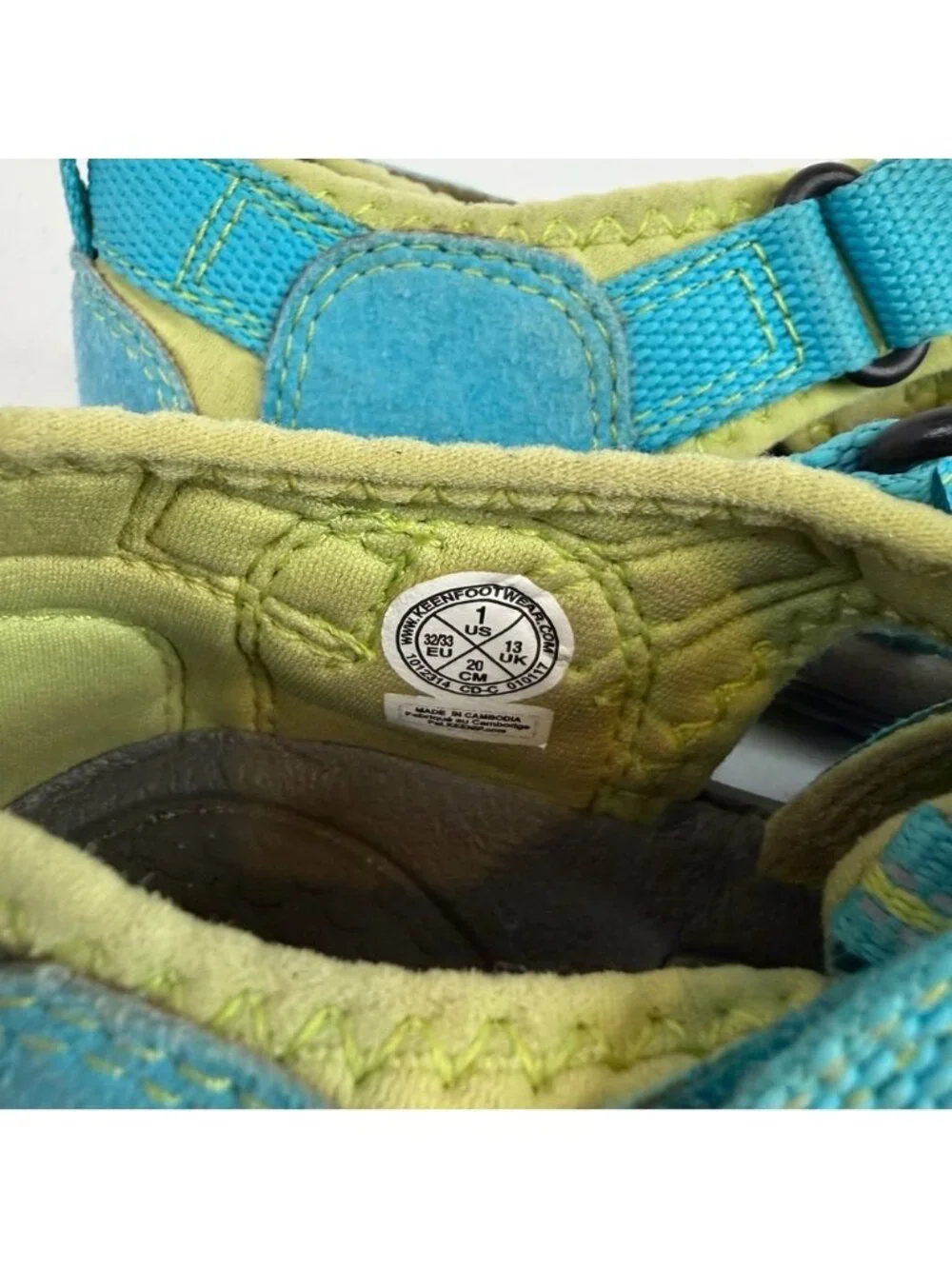 Keen Newport H2 Sandals Shoes Kid size 1 Outdoor Nature Shoe Teal Blue beach